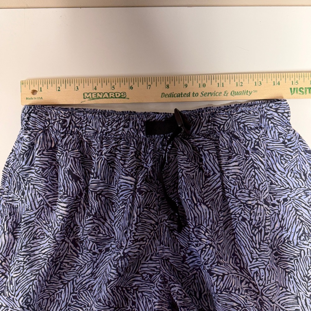 Columbia Mens Size L Shorts Blue Leaf Print Nylon Gorpcore Outdoor Hiking - Picture 8 of 10